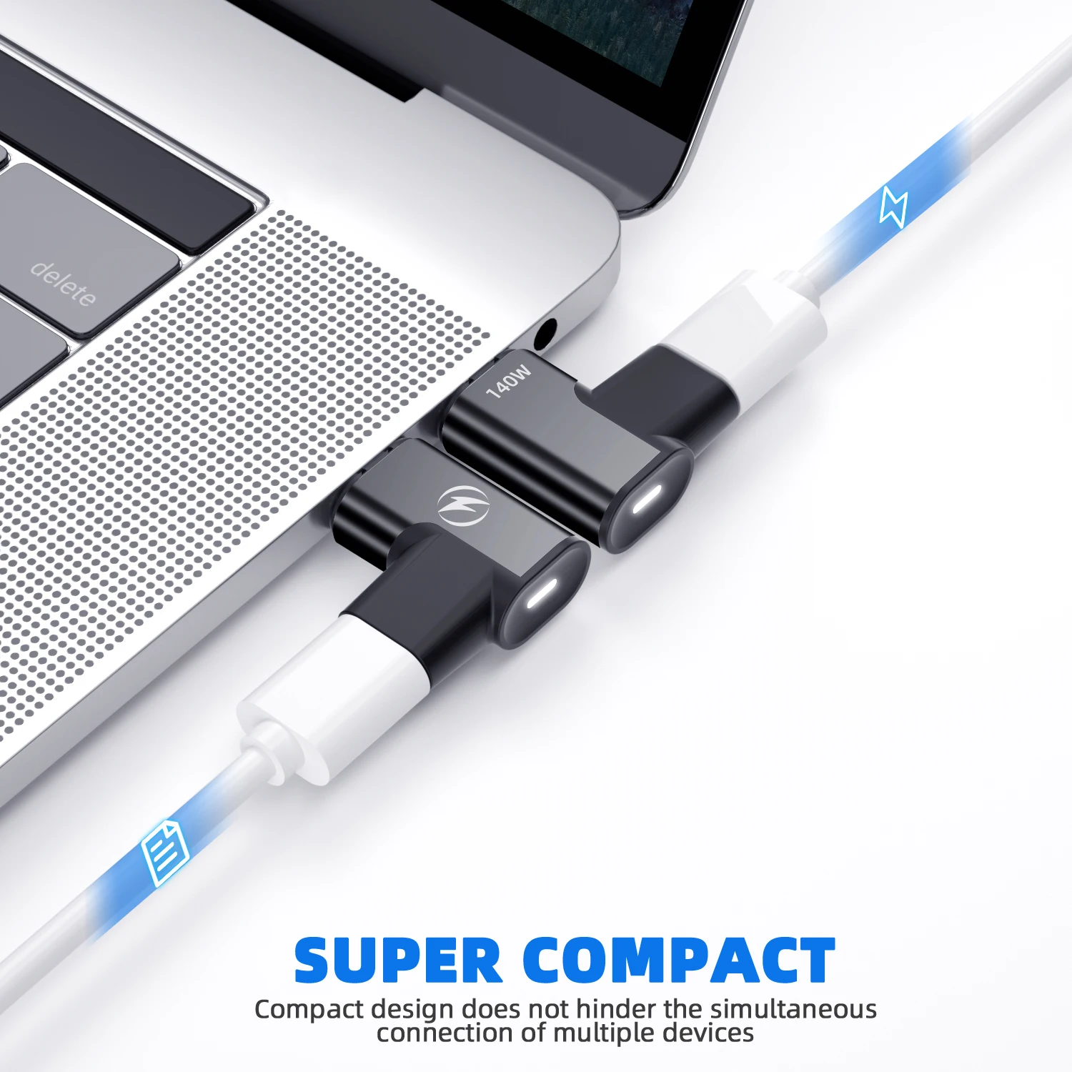 Magnetic USB-C to USB-C Adapter with 40Gbps Speed & 140W Fast Charging