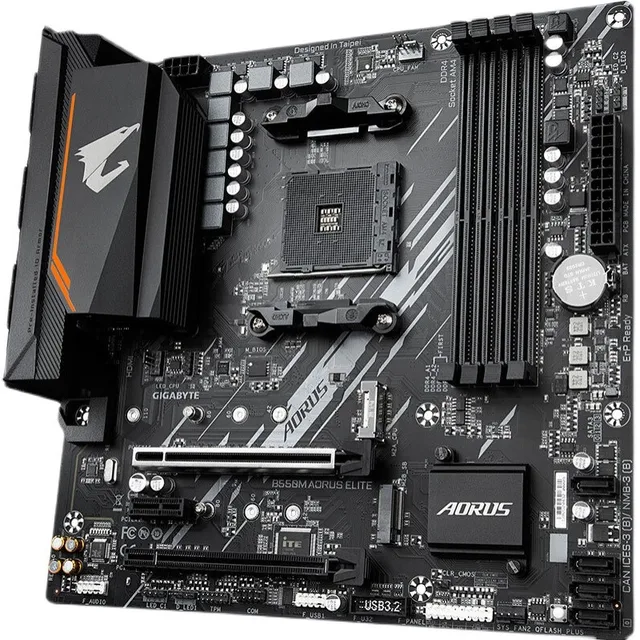 New GIGABYTE B550M AORUS ELITE Micro-ATX AMD B550 DDR4 4000(OC)MHz M.2 USB3.2 128G Double Channel Socket AM4 Motherboard 4