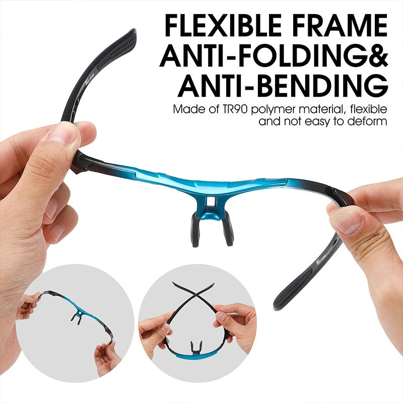 WEST BIKING Polarized Cycling Glasses With 5 Lens UV400 Outdoor Bicycle Sunglasses Windproof Goggles Men Women Cycling Eyewear