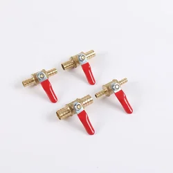 6mm 8mm 10mm12mm Ball Faucet Shutoff Ball Valve Hose Barb Inline Water Oil Air Gas Fuel Line Small Brass Ball Valve