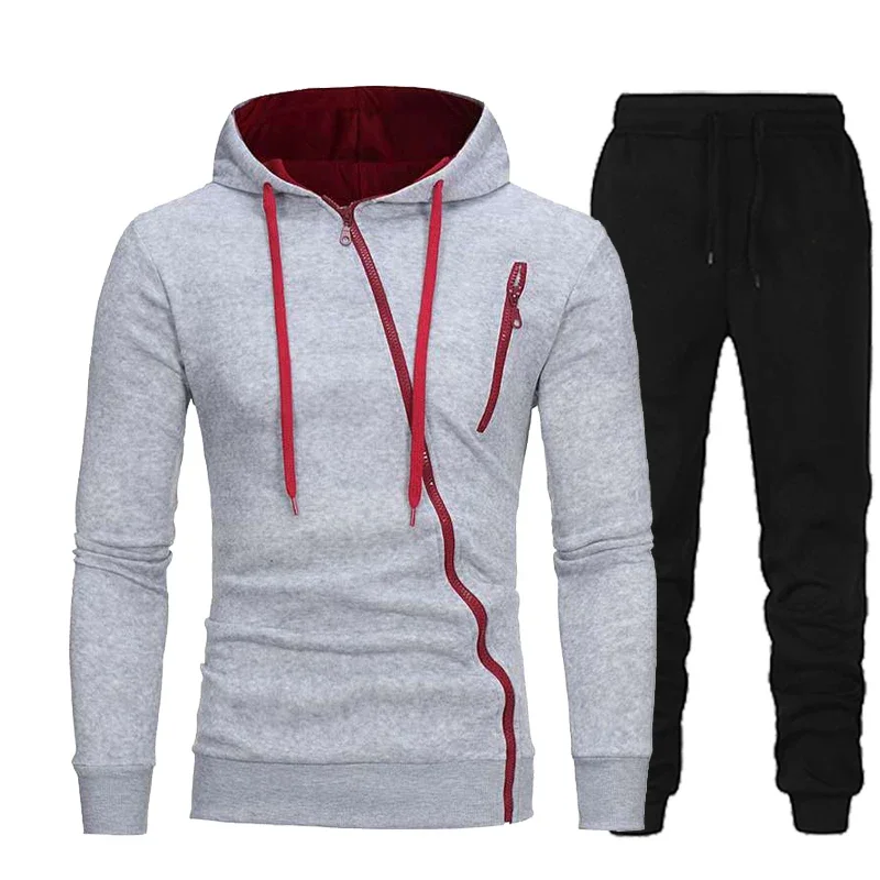 Men Casual Hoodie Pants Sports Suit