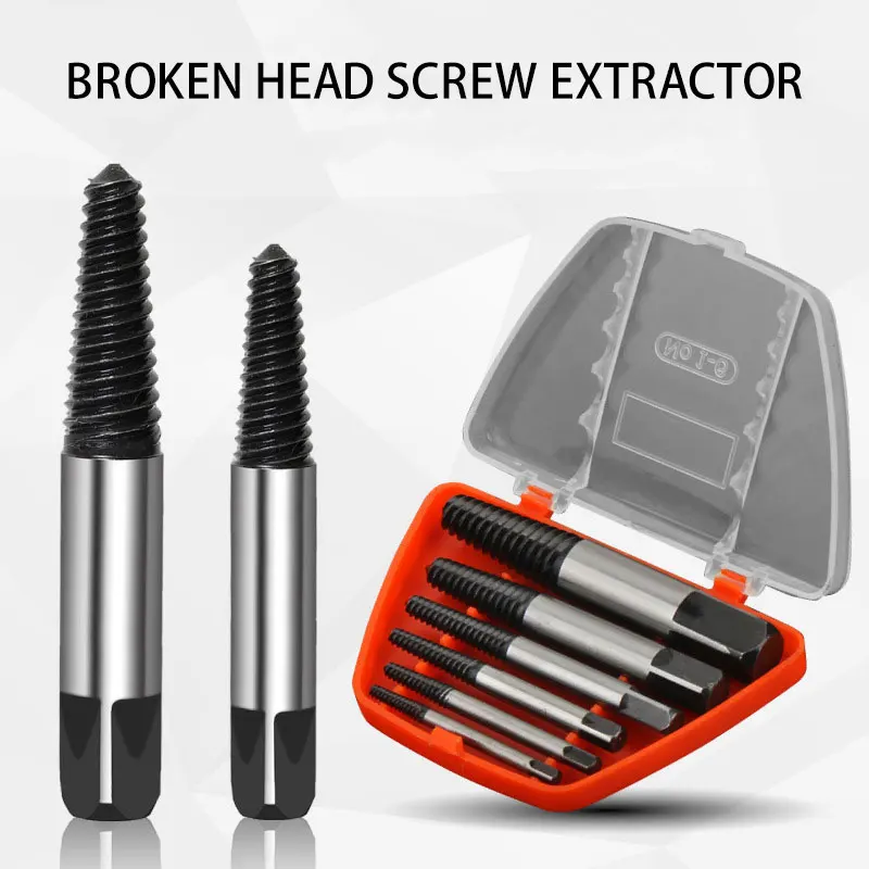 Damaged Broken Screw Remover Extractor Drill Bits Steel Durable Easy Out Remover Center Drill Damaged Bolts Remover Tool