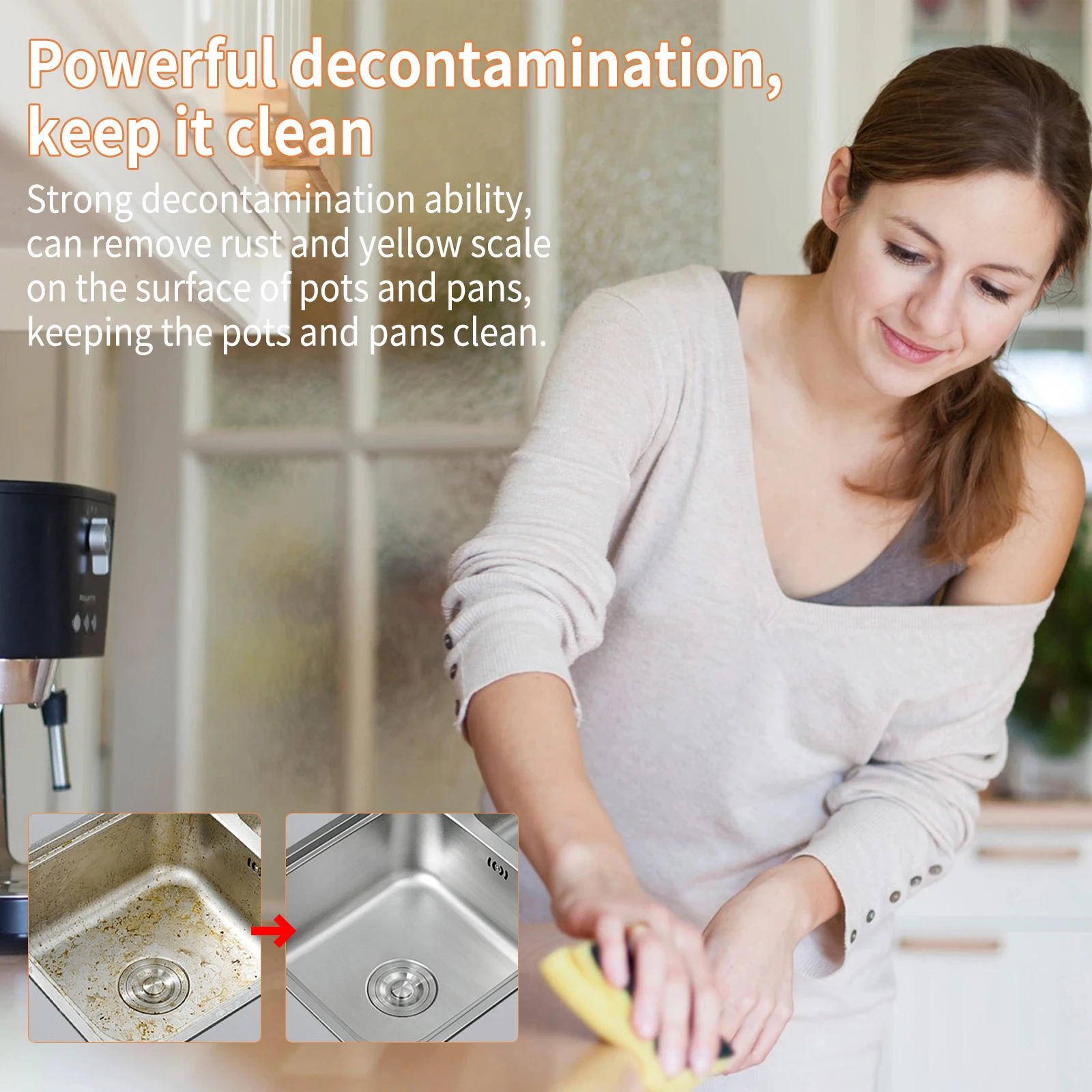 Yellow All Purpose Kitchen Cleaner for Pots and Pans