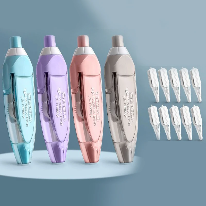 Retractable Correction Tape White Out Refillable Tape Applicator 8 Replacement Whiteout School Office Supplies