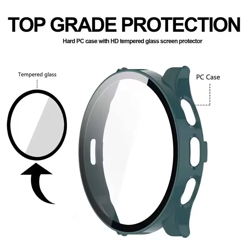 Durable Protective Glass Case with Screen Protector and Bumper