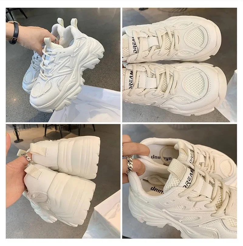 Fried Street Thick-soled Torre Shoes Women's Breathable Mesh Surface Spring Autumn Black All-match Ins Trendy Casual Sneakers 4