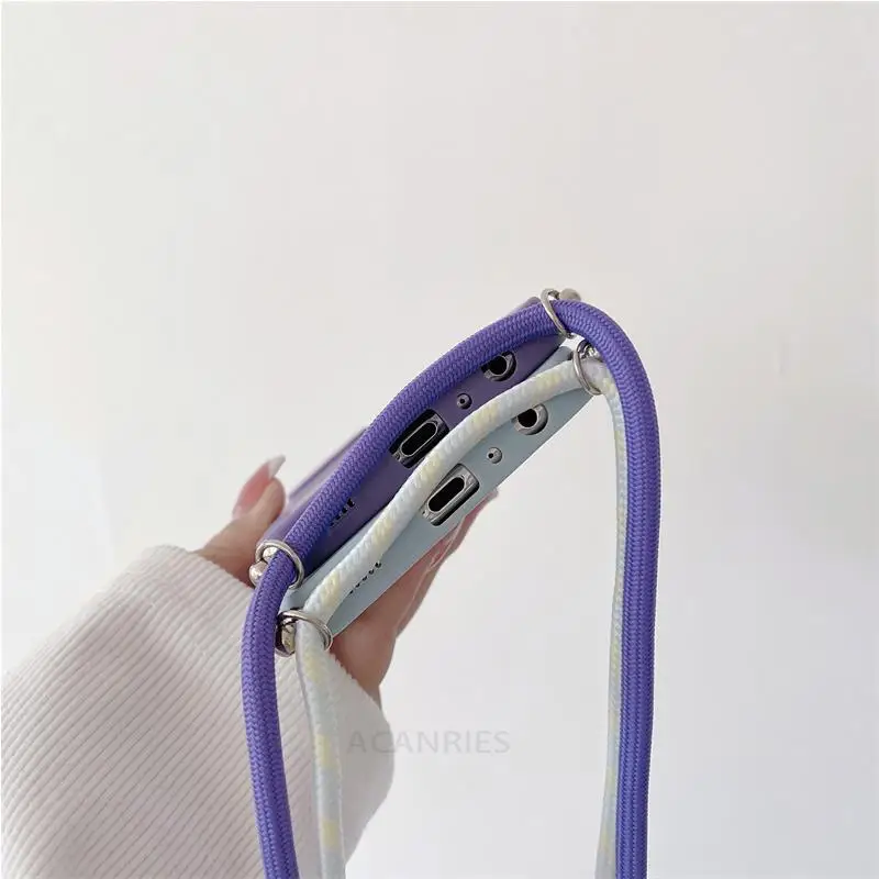 Stylish Crossbody Lanyard Silicone Case - Fashion Cord & Protective Back Cover