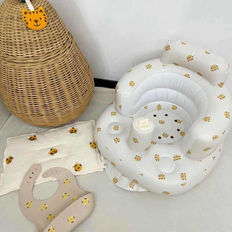 

Multifunctional Baby PVC Inflatable for Seat Inflatable Bathroom Sofa Learning Eating Dinner Chair Bathing Stool