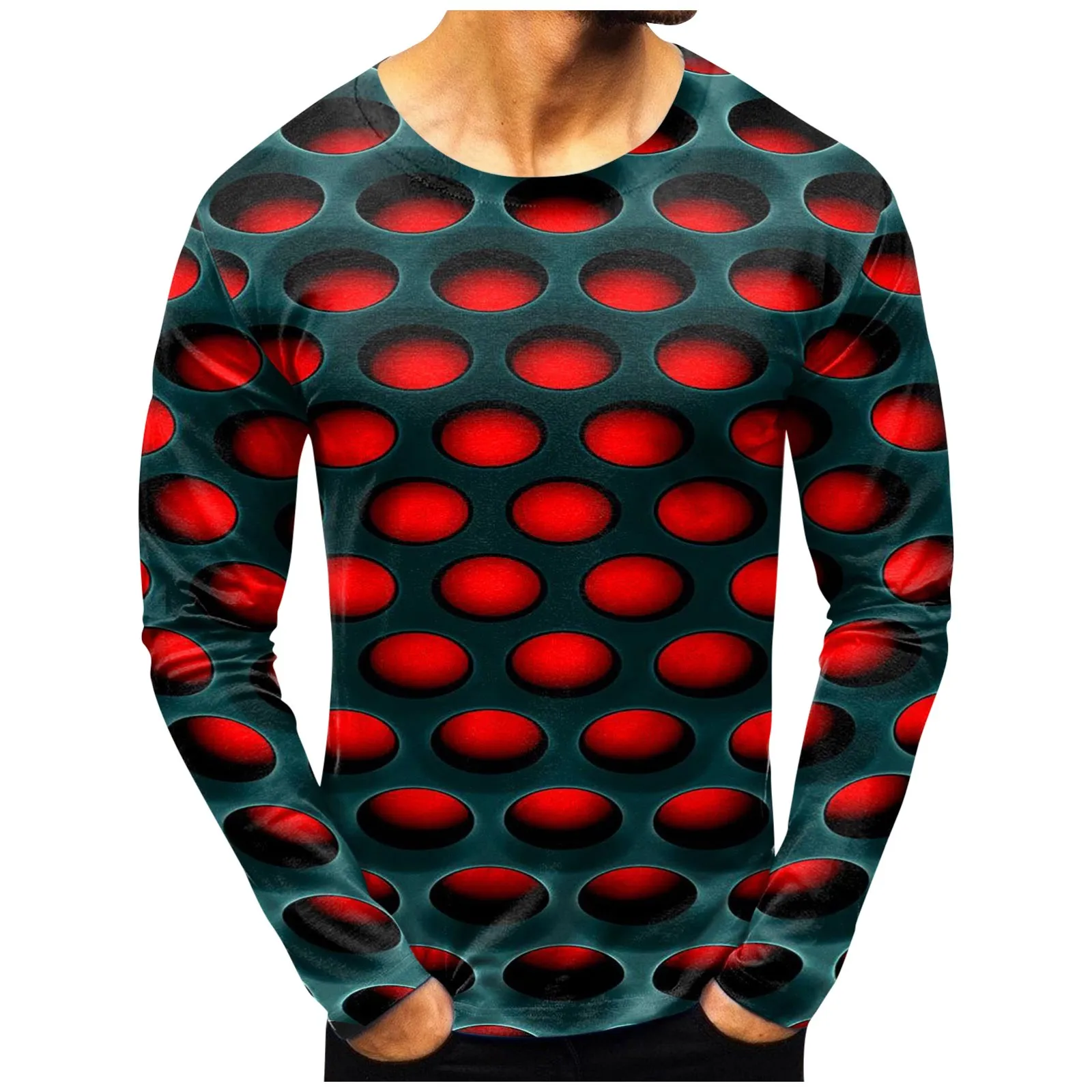 

Vintage T-shirt For Men 2023 New Spring Fashion Casual Long Sleeve O-neck 3D T-shirts Tops Blouse Men Streetwear Sportswear