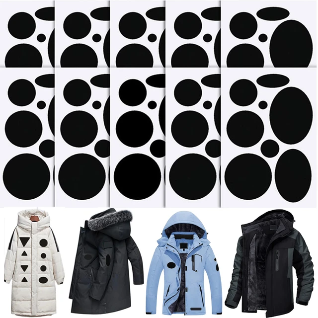 Down Coat Jacket Self Adhesive Sticker Patches Nylon PVC Waterproof  Material Washable Appliques For Jacket Hole Repair DIY