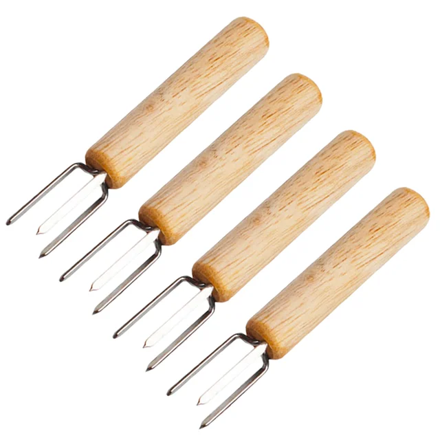 4 Db Fém Villák Kukorica Nyárs Tartó A Cob 10X1,5 Cm -Es Bbq Főzési Szerszámok Rozsdamentes Acél Barbecue Hús - Image 5
