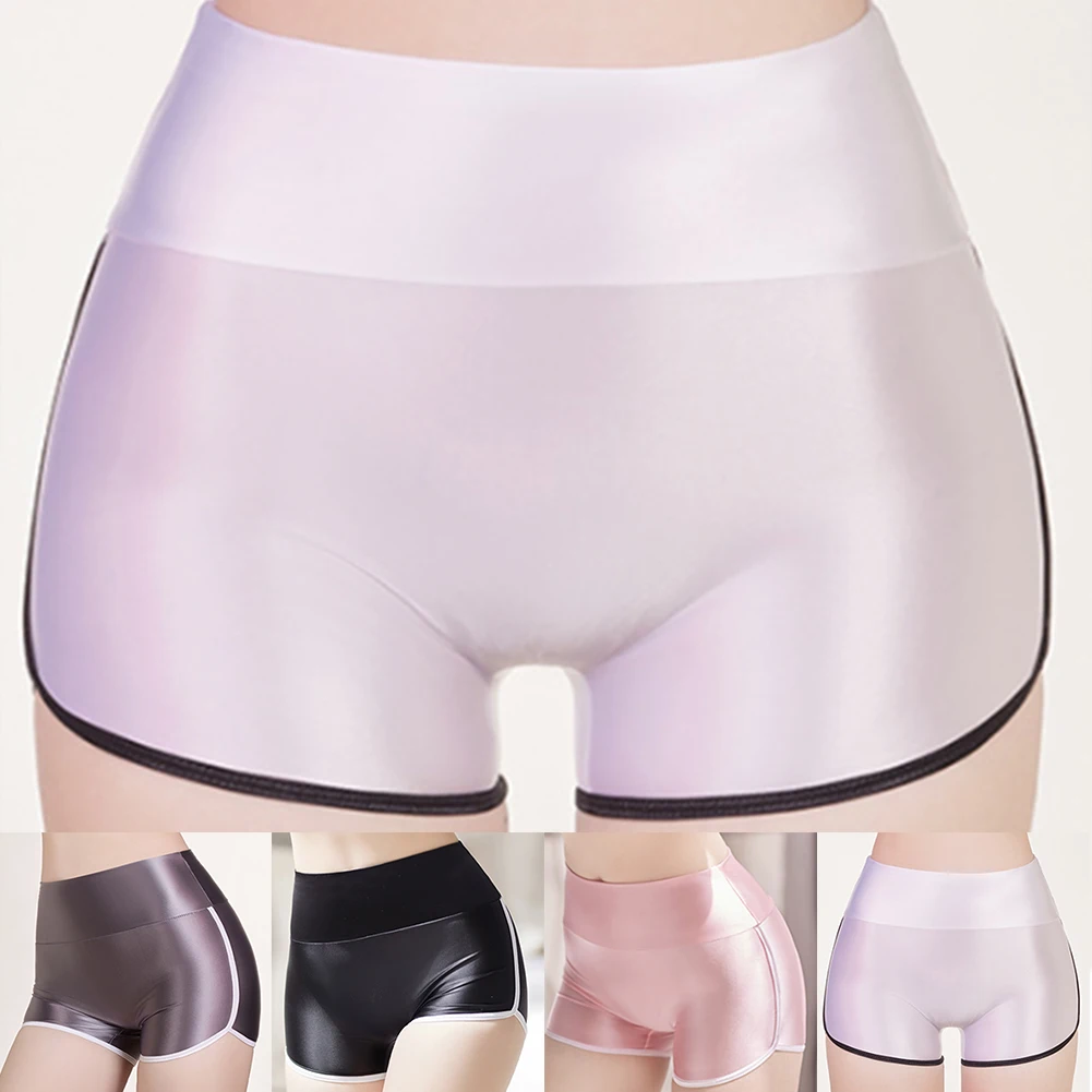Application Oil Glossy Pink White Yoga Sports Shorts Black Nylon Panties Hip How To Choose Proper Shorts