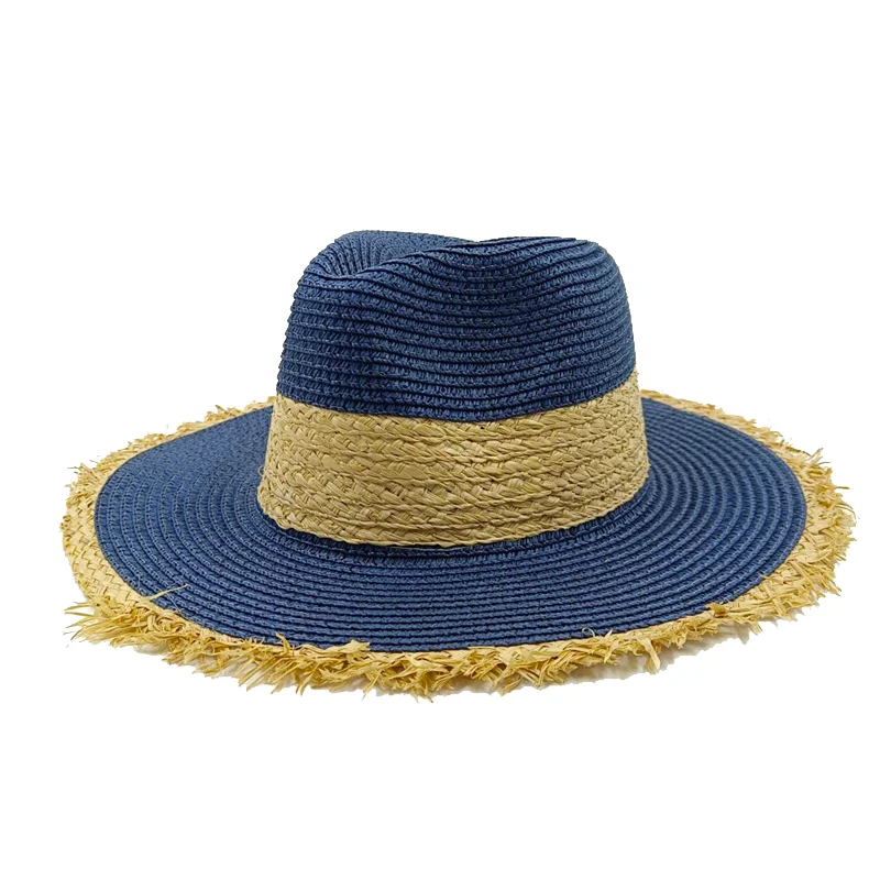 M logo stroh hut sonne hut gradienten farbe drei-schicht der männer und frauen strand hut кепка мужская fedora hut Panama tourismus – Detail 12