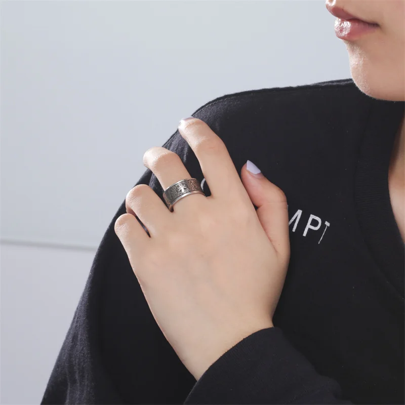 Stainless Steel Ring Punk For Men Women Viking Life of Tree Couple Ring Goth Jewelry Party Birthday Gifts