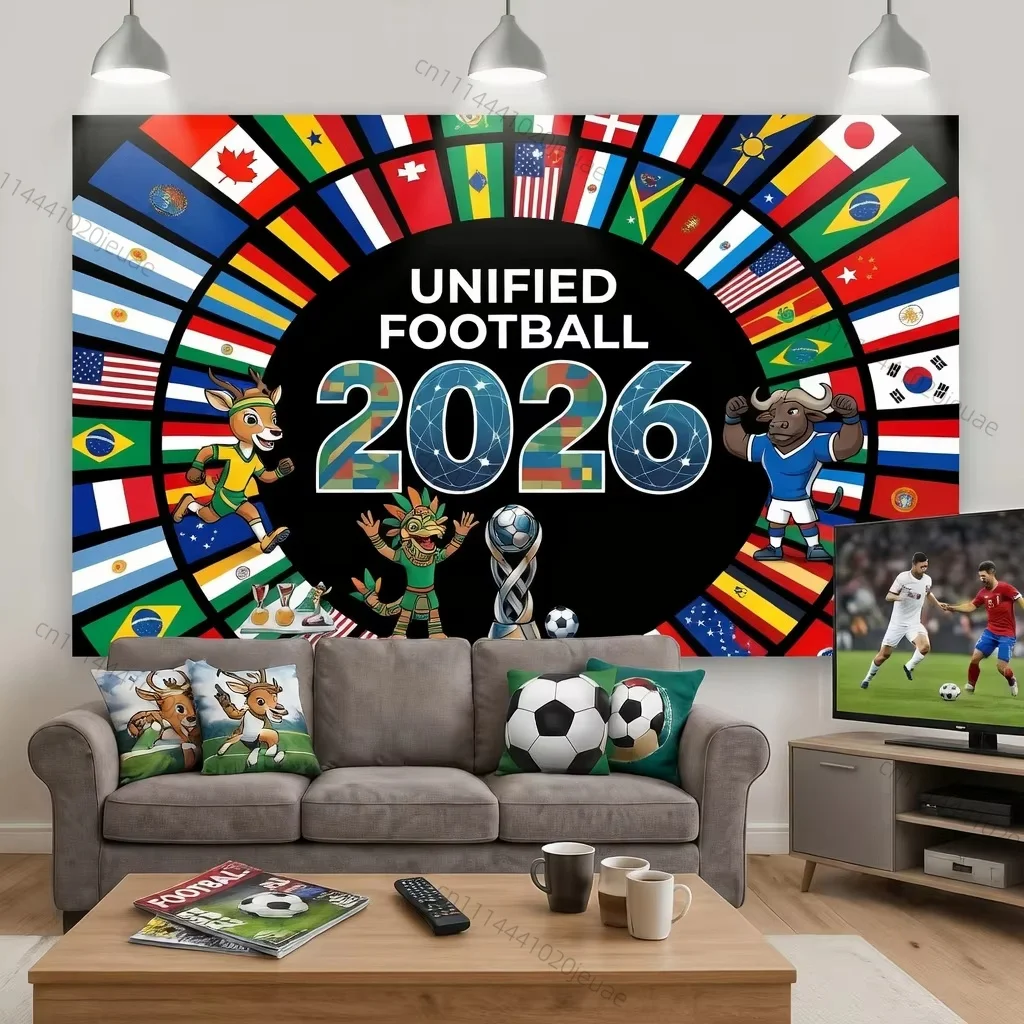 unique wall tapestries soccer cup 2026 flags tapestry world football event background cloth decor sport fans party banners decor Unique Wall Tapestries Soccer Cup 2026 Flags Tapestry World Football Event Background Cloth Decor Sport Fans Party Banners Decor 5