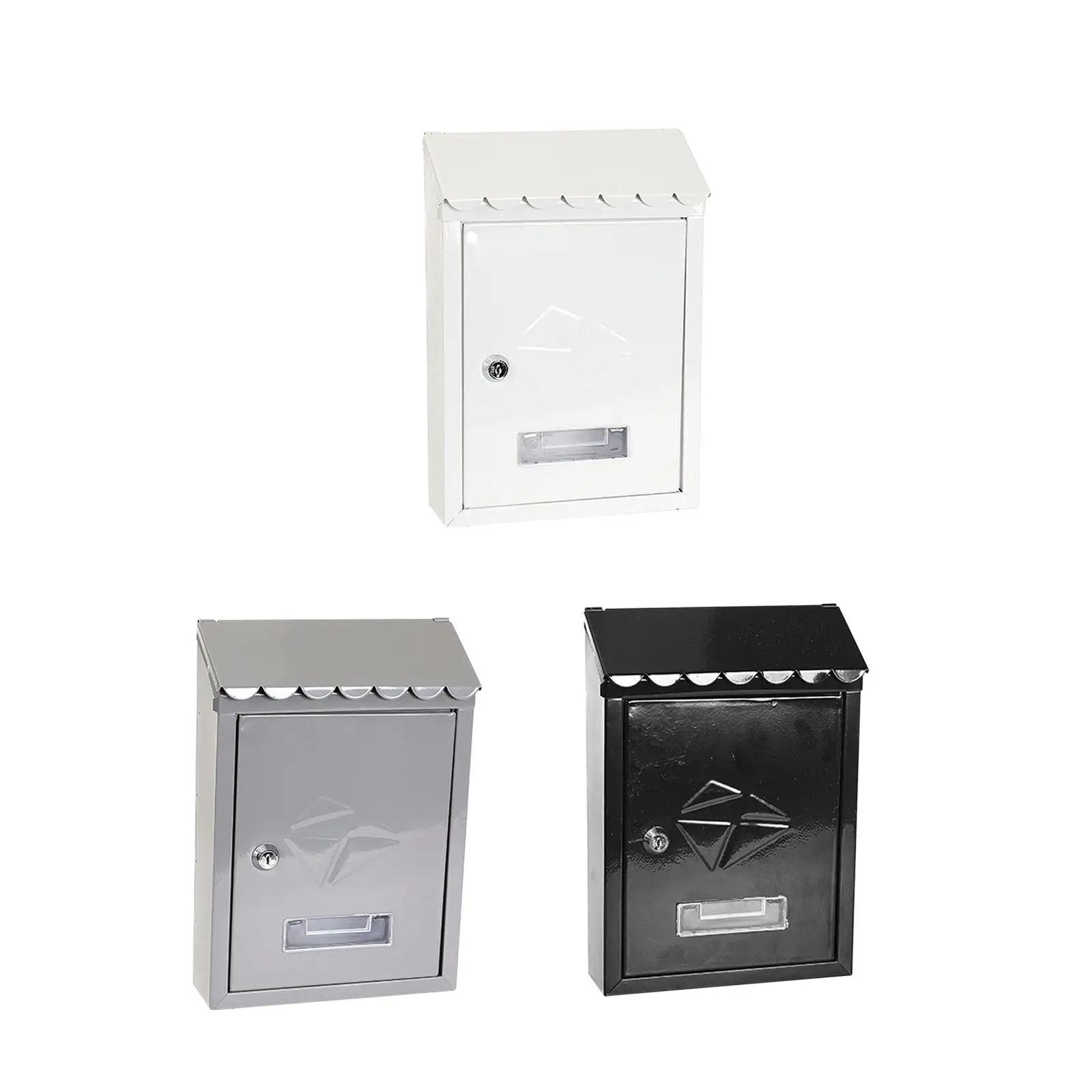 Wall Mounted Mailbox Large Capacity Letter Box Wall Mount Locking Mailbox for Home Office Outdoor Porch Front Door Envelope