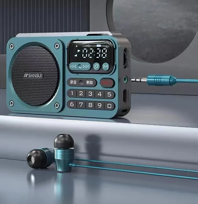 SANSUI Bluetooth FMラジオ ミニコンポ Rádio FM Portátil Sansui: Alto-falante Bluetooth Impermeável com
