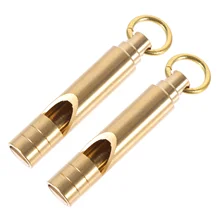 

2Pcs Emergency Whistle Brass Whistle Outdoors Whistle for Searching Help