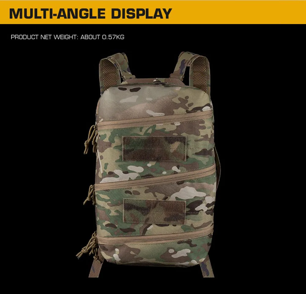 Taktische Delta-Tasche im SS-Stil, kompakter Angriffs-Rucksack für medizinische Pendler, geschichtete Aufbewahrung, Outdoor, Jagd, Camping, Sport, GP-Tasche – Detail 3