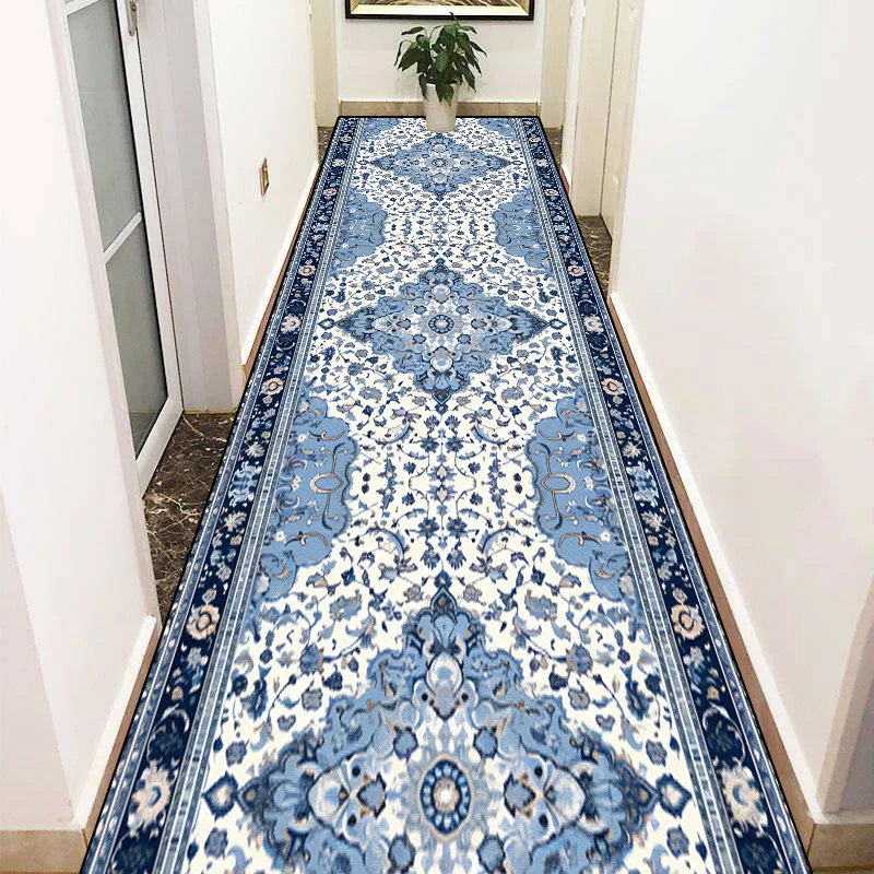 Persian Style Carpet for Living Room Decoration Rugs Non-slip Stairway Hallway Stairs Rug Corridor Aisle Runner Customizable Mat 4