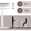 Height Adjustable Electric Standing Desk, 55 x 28 inch standing desk, T-shaped metal stand (white) 6