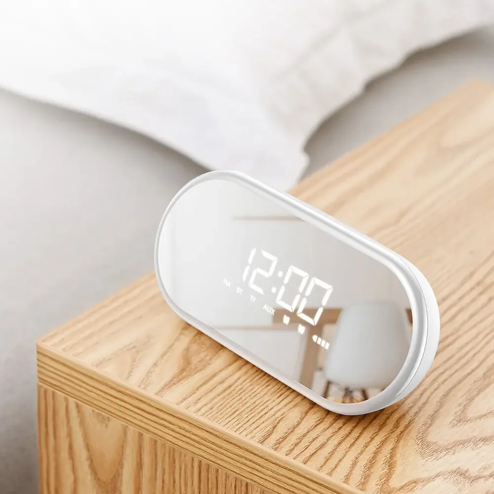 Miui Mijia Baseus Wireless Bluetooth LED Digital Display Night Light Alarm Clock HIFI Speaker For Smart Home & Office Life