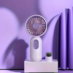 Compact USB Rechargeable Portable Fan with 3 - Speed Settings (PURPLE)
