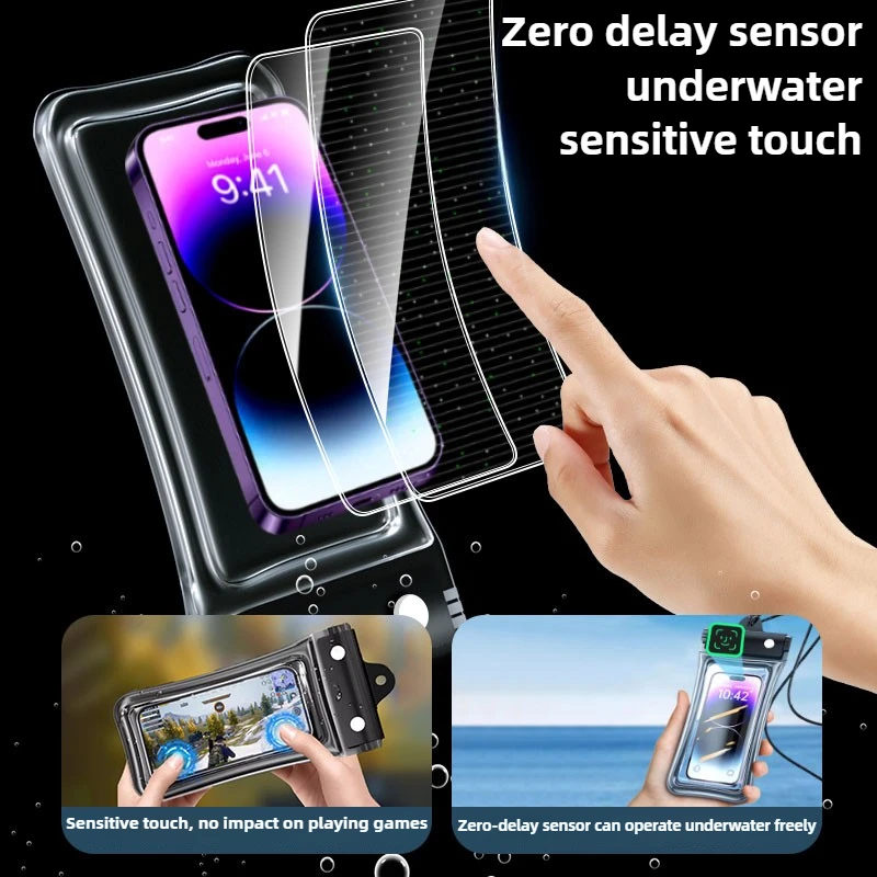 Outdoor Universal Various Mobile Phones Drift Bag Pouch with Lanyard Photographed Can Touchable Screen Seal Clear Waterproof Bag