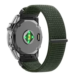 Durable Quick Release Woven Nylon Sport Band, 26mm/22mm - QuickFit 22mm (B - Military green)
