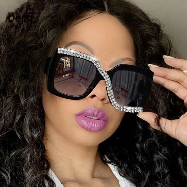 Newest Glamour Luxury Sunglasses For Women And Men Semi Rimless Designer  Woman Sun Glasses Flip Up Fashion Brand Shades - Sunglasses - AliExpress