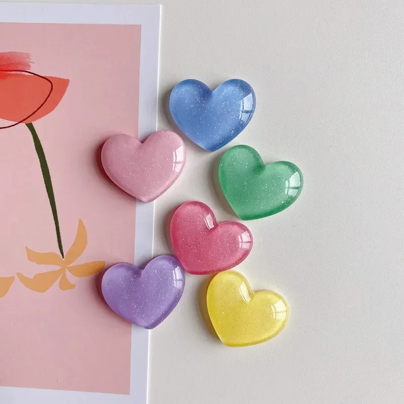 Glitter Heart Fridge Magnets 3