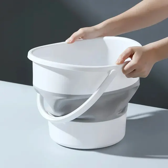 A Folding Bucket Large-capacity Portable Household Plastic Thickened  Portable Laundry Bucket