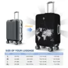 Flight Suitcase Cover Travel Map Cartoon Business Protection Holiday Elastic Luggage Supplies 6