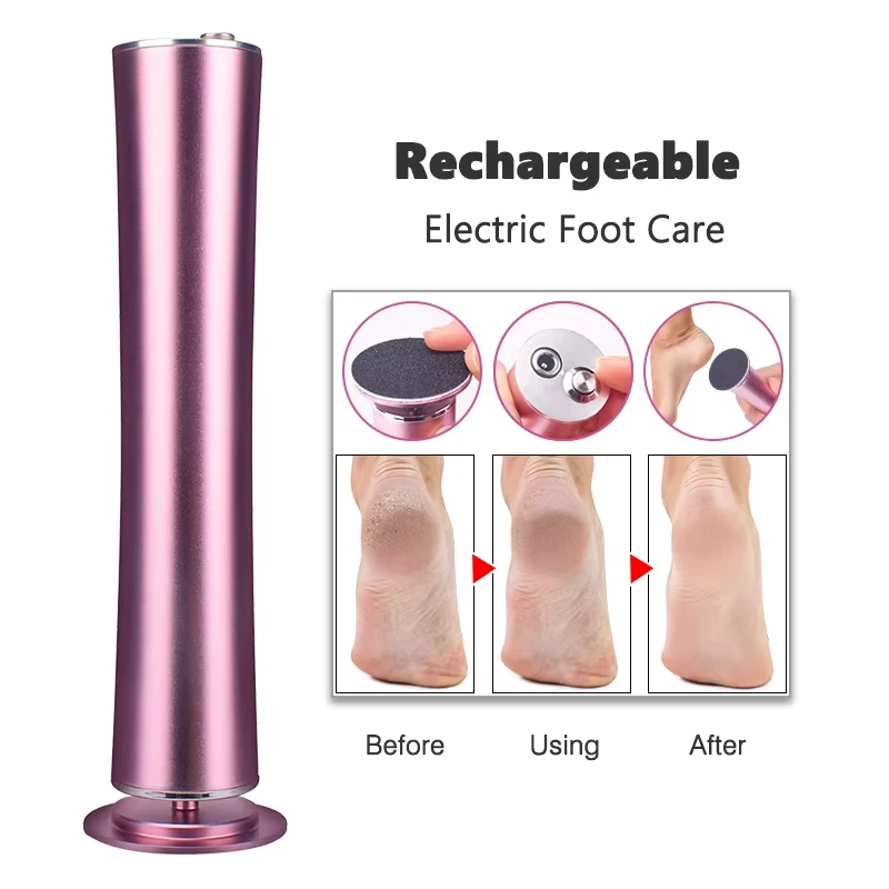 USB Rechargeable Wireless Electric Foot File Cuticle Callus Remover Machine Pedicure Tools Foot Heel Care Tool With Sandpaper electric foot grinder,electric foot file,electric foot callus remover