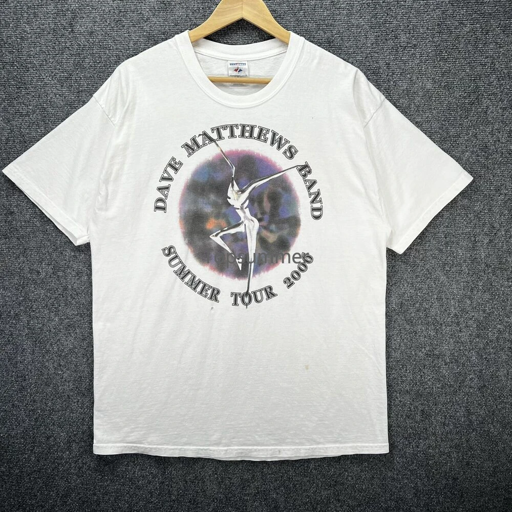 

Vintage Dave Matthews Band Shirt Mens L White Band Tee Dmb Indie Summer 2006