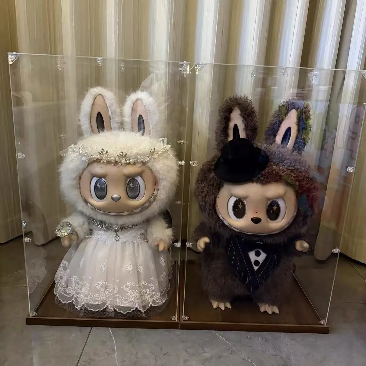 Labubu Zimomo着せ替え服 ウェディングドレス王冠・ネックレス付き Labubu Zimomo着せ替え服 ウェディングドレス王冠・ネックレス付き