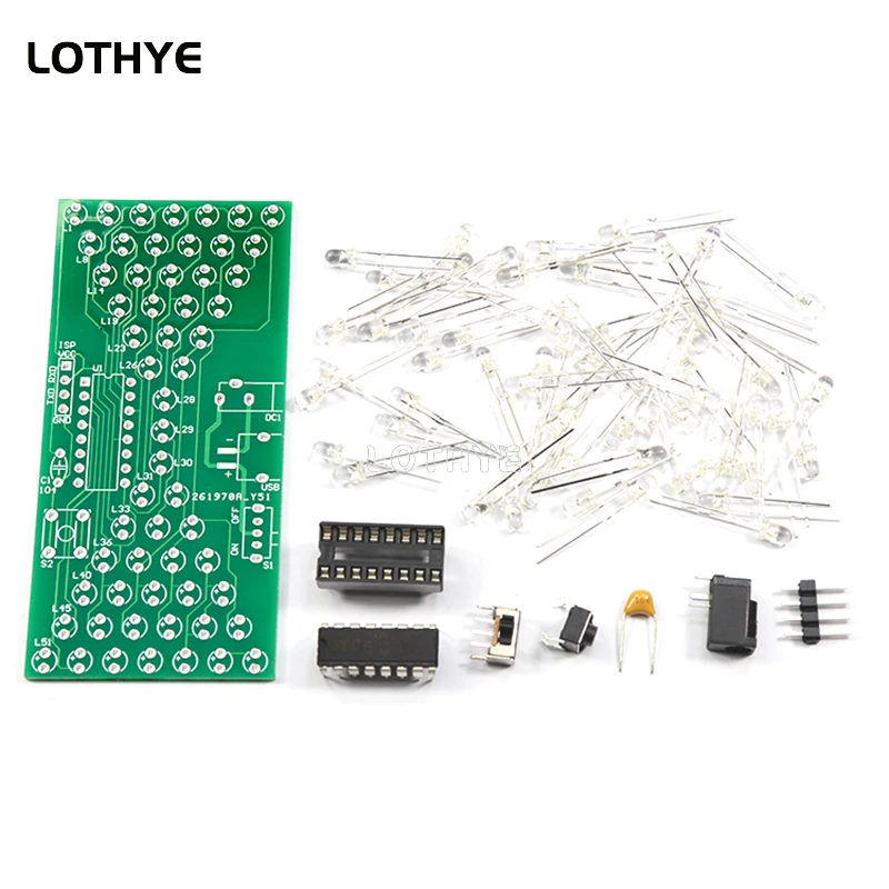 รูปสินค้า ชุดสร้างนาฬิกาทราย LED ไฟฟ้า DIY เรียนรู้อิเล็กทรอนิกส์