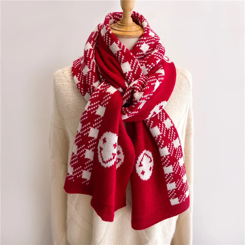 

New Design Skinny Knitted Scarf Women Winter Warm Woolen Yarn Neckercheif Korean Style Long Bandana Girl Shawl Wrap Muffler 2022