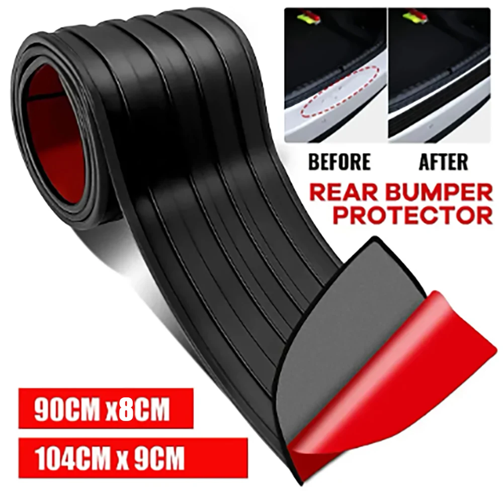 Anti-scratch Rubber Car Trunk Door Sill Plate Protector Universal Rear Bumper Guard Anti-collision Mouldings Auto Styling Decor