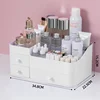 Desktop Cosmetic Storage Box Plastic Makeup Brush Lipstick Organizer Drawer-Type Compartment for Bathroom & Bedroom 6