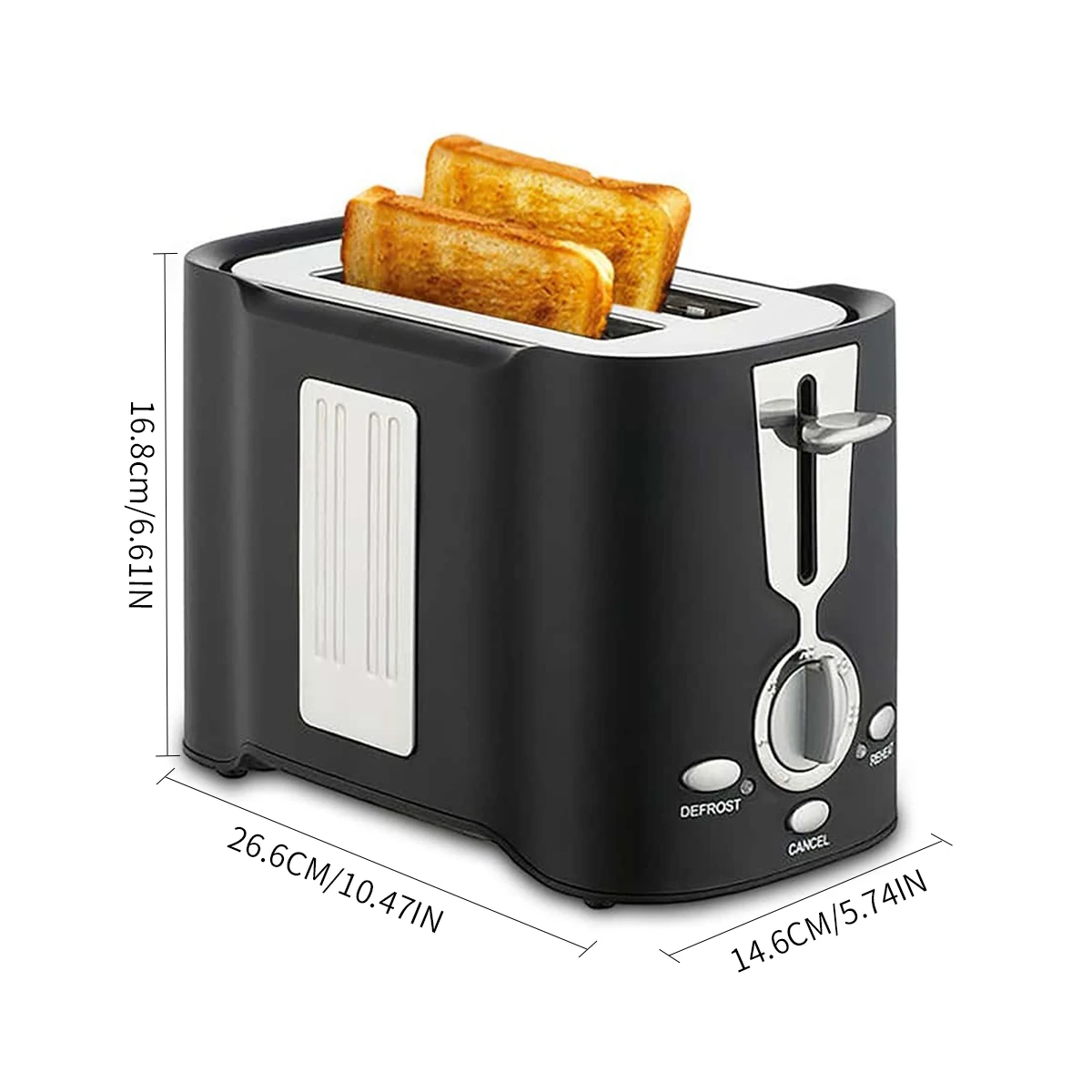 Electric Toaster Machine Home Automatic Small Stainless Steel Two Slice Toaster Breakfast Machine