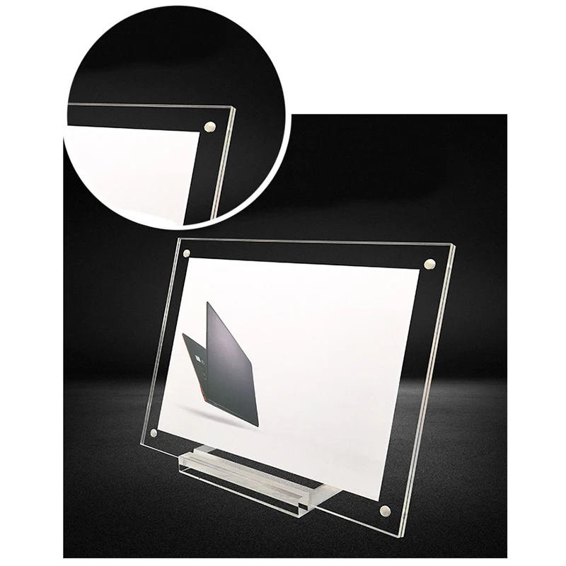 Clear acrylic photo frame table card sign display stand magnetic photocard holder poster display stand frame desktop ornaments photo frame,acrylic display holder,display case