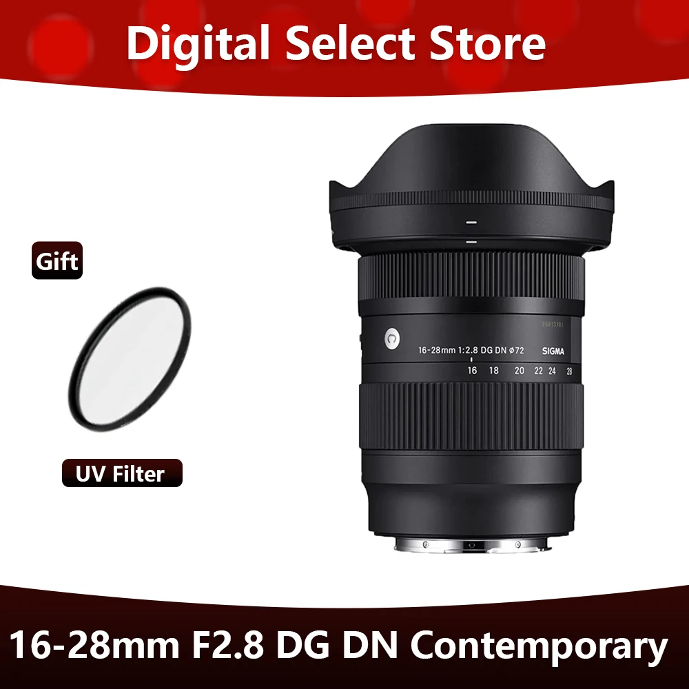 Sigma 16-28Mm F2.8 Dg Dn Obiettivo Contemporaneo Full Frame Mirrorless Camera Obiettivo Grandangolare Con Zoom Per Sony E Mount