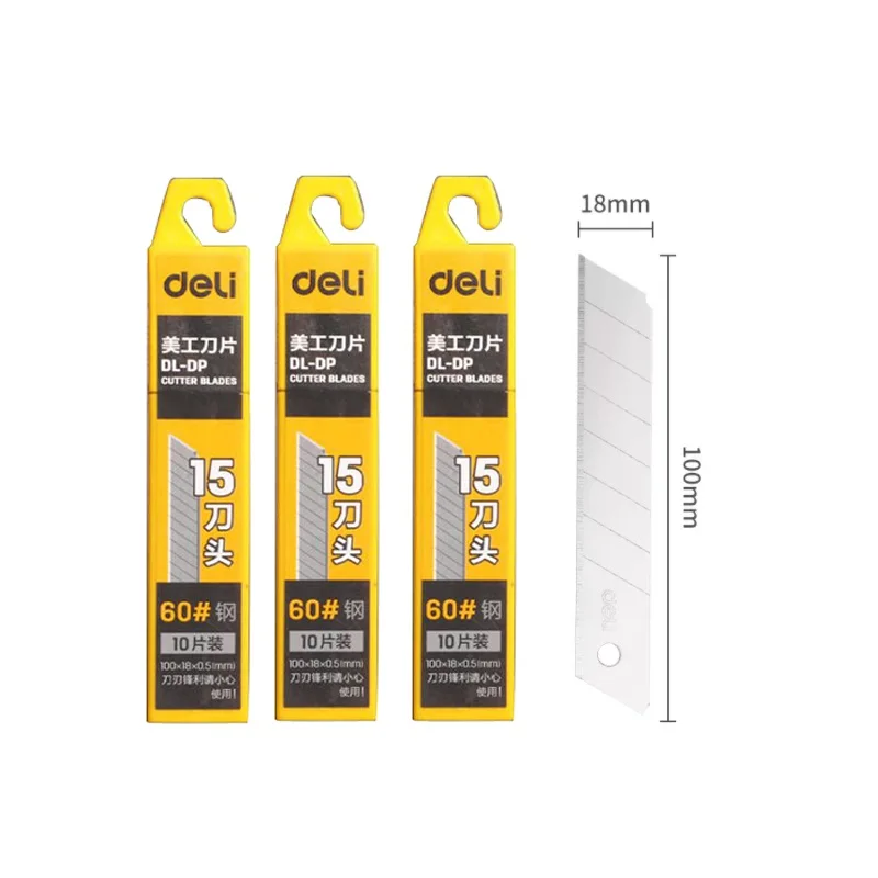 Deli Blade Universal Replacement Utility Knife Blade нож Stationery 9mm/18mm/25mm/T Head/Bull Horn Suitable for Various Knife utility knife cutting knife utility knife blades