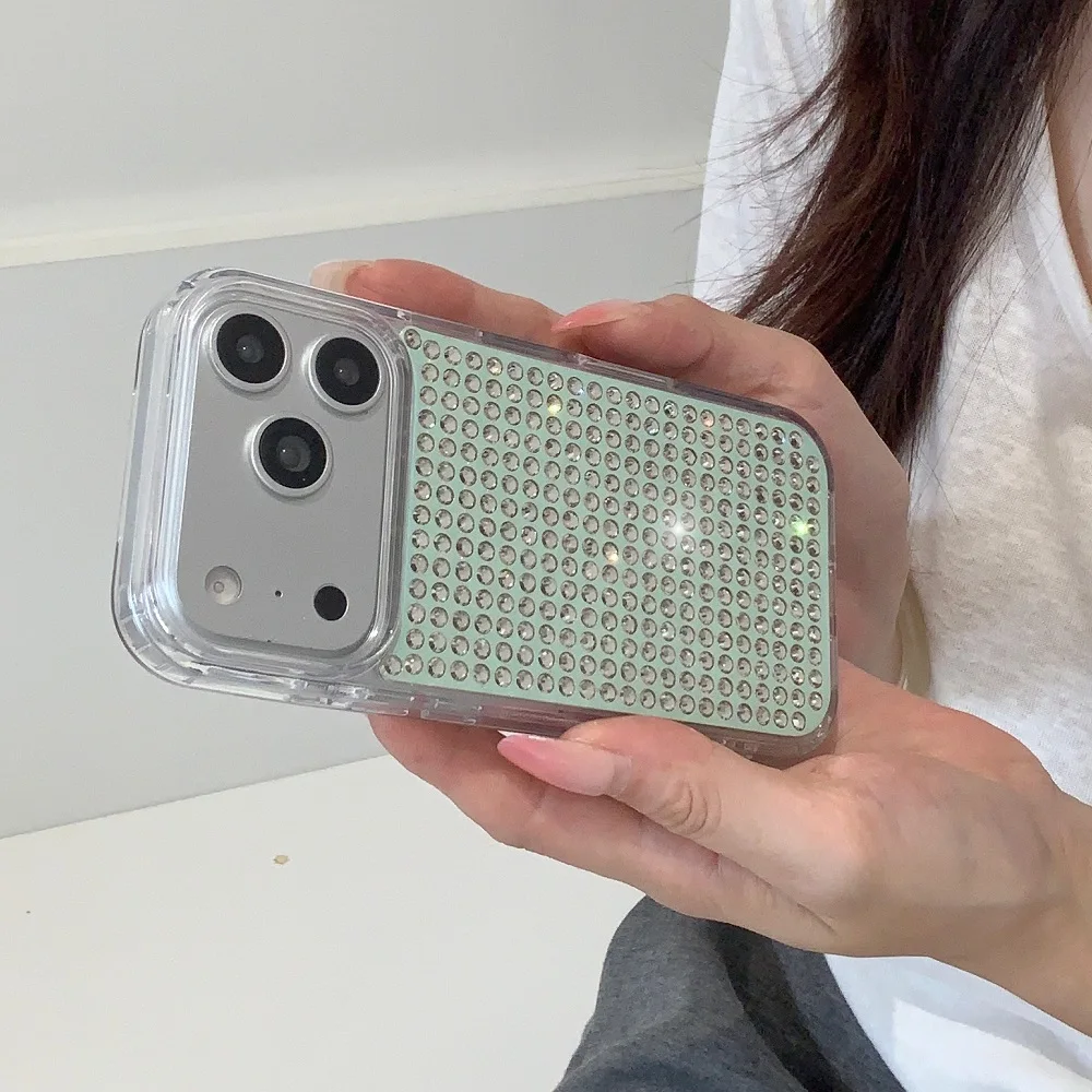 Luxury Glitter Rhinestone Transparent Phone Case - Fashion Shiny Protective Cover