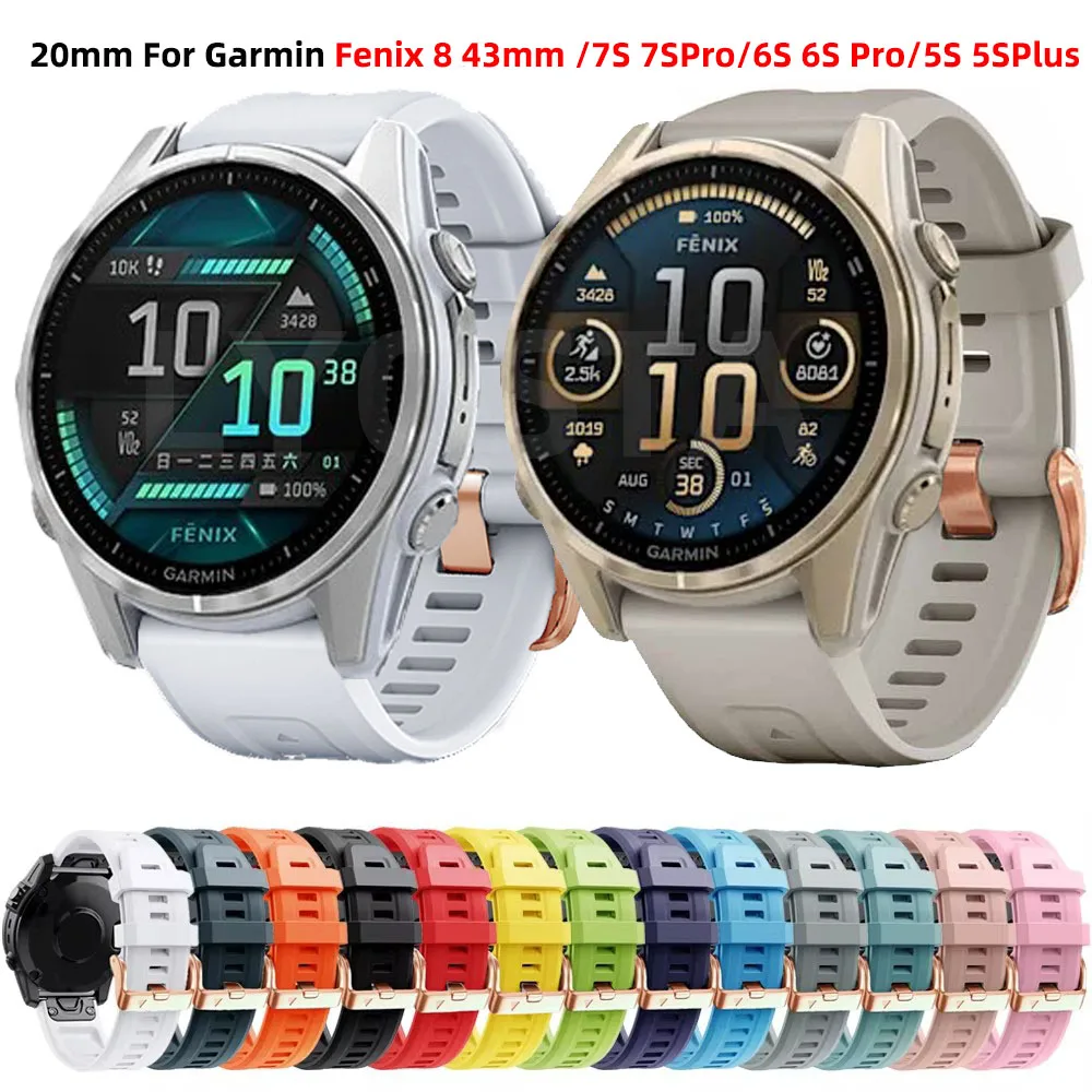 20mm Silicone Quick Release Watchband Bracelet Strap Accessory