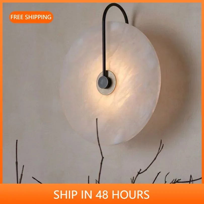 

Nordic Led Wall Lighting Indoor Round Sconce Light for Bedroom Living Room Marble Hallway Decoration Lamp Luxury Bedside Modern