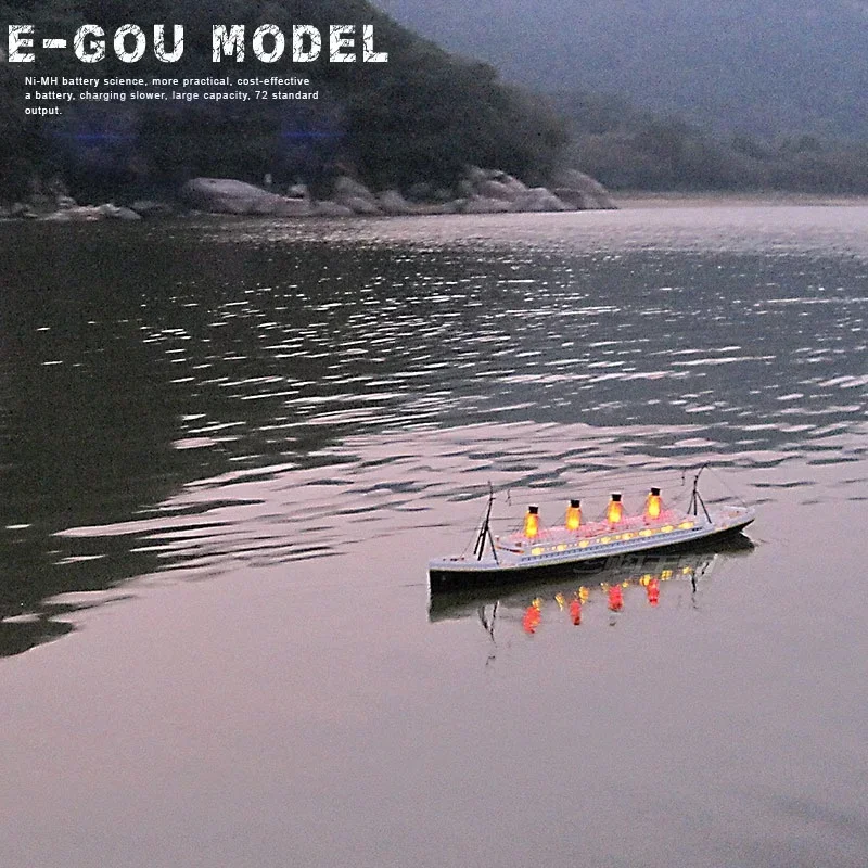 타이타닉 리모컨 크루즈 선박 물 장난감 모델, DIY 조립 전기 장난감, Rc 크루즈 선박 모델 장식, 야외 장난감 선물