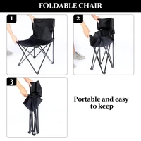 Outdoor Foldable Chair Camping Chair with Side Pocket Picnic Oxford Cloth Chairs Portable Beach Fishing Chairs Outdoor Chair 3