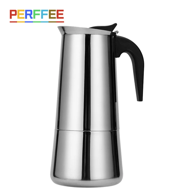 Stainless Steel Stovetop Espresso Maker Moka pot- Cuban Coffee maker  Italian Espresso maker for Induction gas or electric stoves - AliExpress